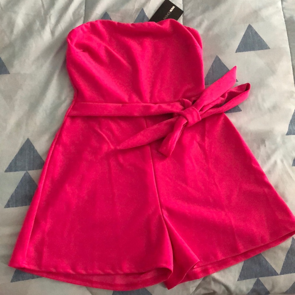 hot pink romper